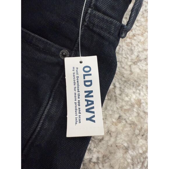 NEW Old Navy Sz 10 Button Fly Distressed High Rise Straight Jeans Slim Pockets - Picture 10 of 12